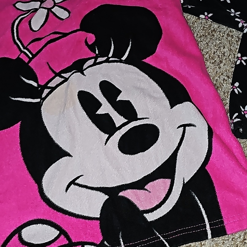 Disney Fleece Minnie Mouse Pajama Top - Picture 3 of 4